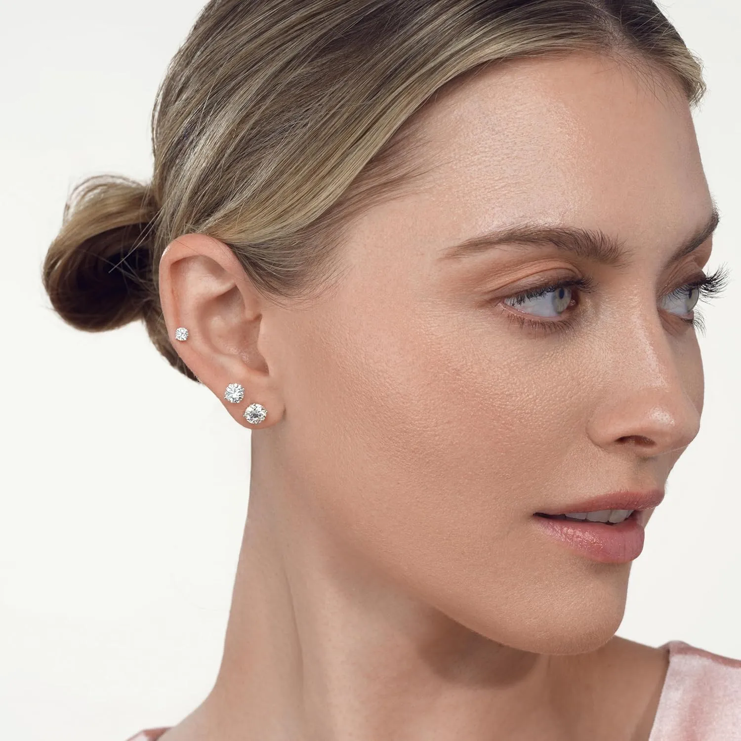 1/2 to 4 Carat Lab Grown Diamond Round Stud Earrings for Women I 14k Gold Earrings (G-H, VS1-VS2, 0.50 to 4.00 cttw) 4-Prong Brilliant Cut Diamond I Push Back Studs by Carbon Atelier