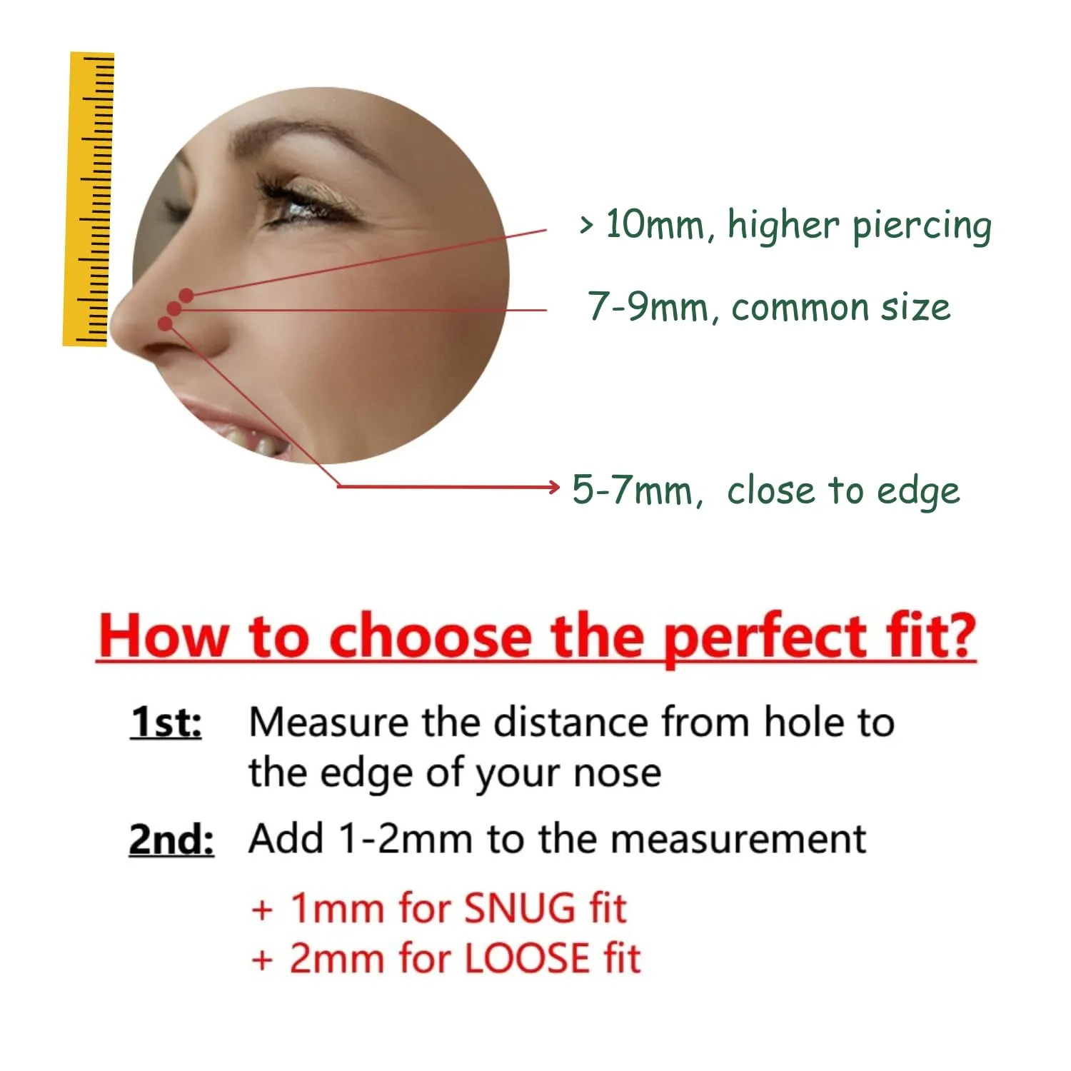 14K Gold Filled or Sterling Silver Nose Septum Ring Hoop Piercing Jewelry for Women 18G 20G 22G 24G (14k Gold-Filled, 1pc - 7mm 24g)