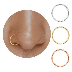 14K Gold Filled or Sterling Silver Nose Septum Ring Hoop Piercing Jewelry for Women 18G 20G 22G 24G (14k Gold-Filled, 1pc - 7mm 24g)