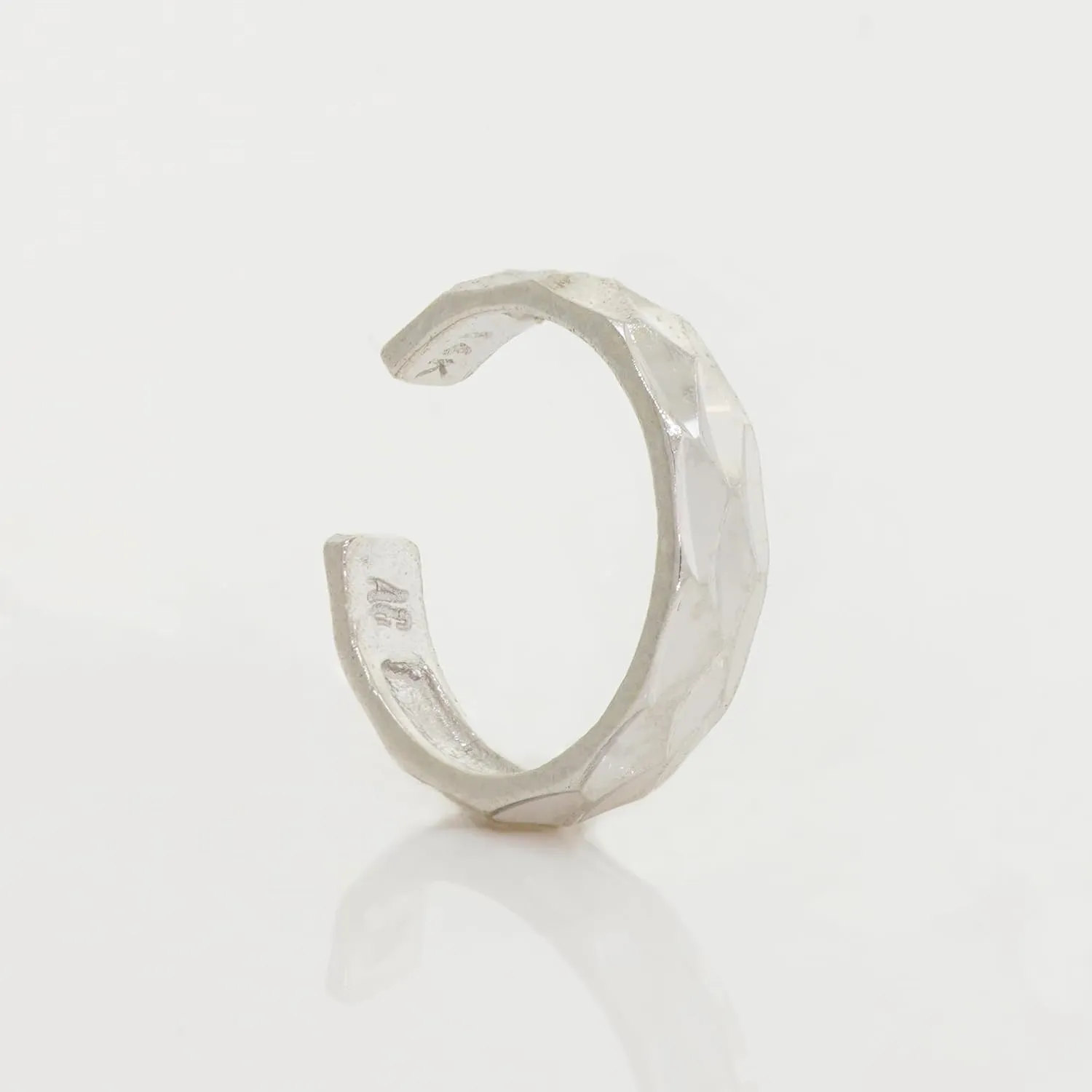 14k Real Solid Gold Diamond-cut Bold Thick Ear Cuff Ring  Golden Wrap Earring for Cartilage Conch & Helix - Non-piercing Cuff for Unisex Adult - Perfect Minimalist Design - Sold as a Single