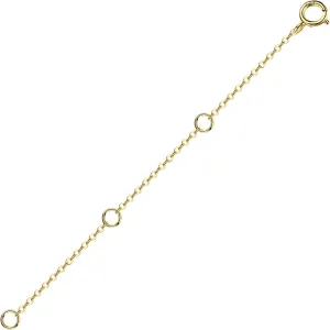 14K Solid Gold Necklace Extender Real 14K Bracelet Extender 2 3 4 Inch Durable Adjustable Chain Gold Anklets Extension for Women 2" 3" 4" (14K Yellow Gold-3 Inch)