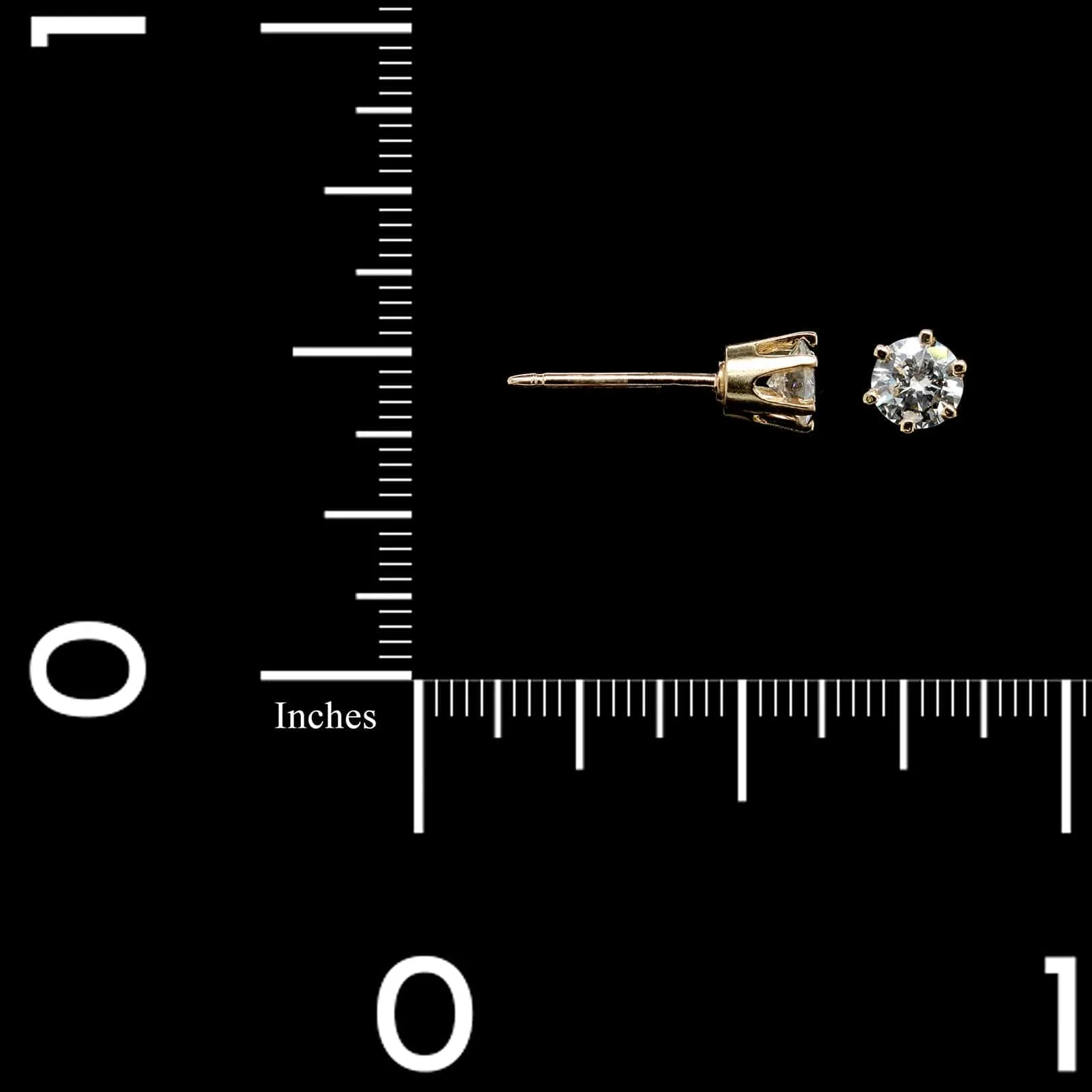 14K Yellow Gold Estate Diamond Studs