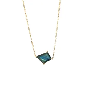 1.61ct Geo Sapphire Necklace in 14k Yellow Gold