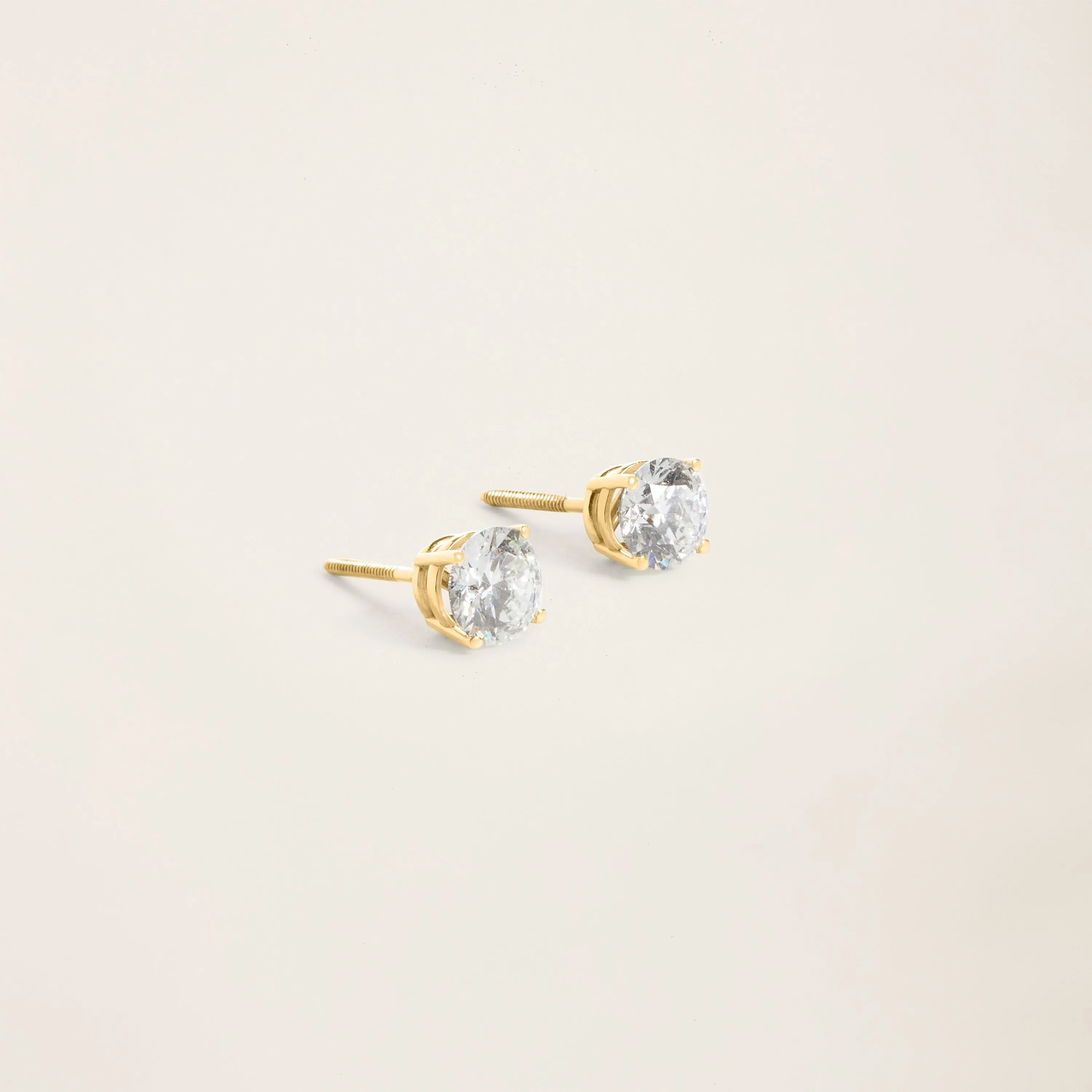 18k Solid Gold Dalton Diamond Solitaire Studs