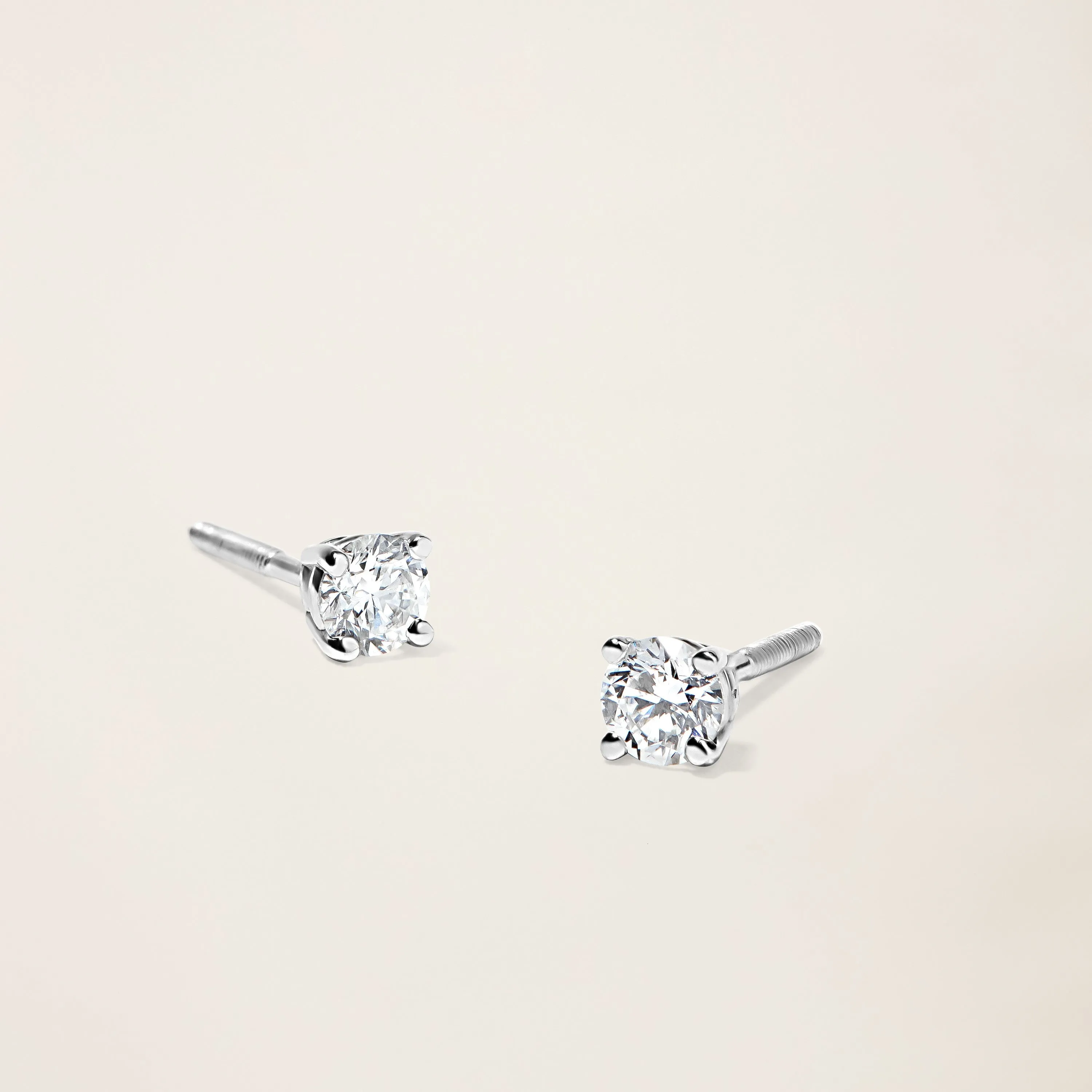 18k Solid Gold Dalton Diamond Solitaire Studs