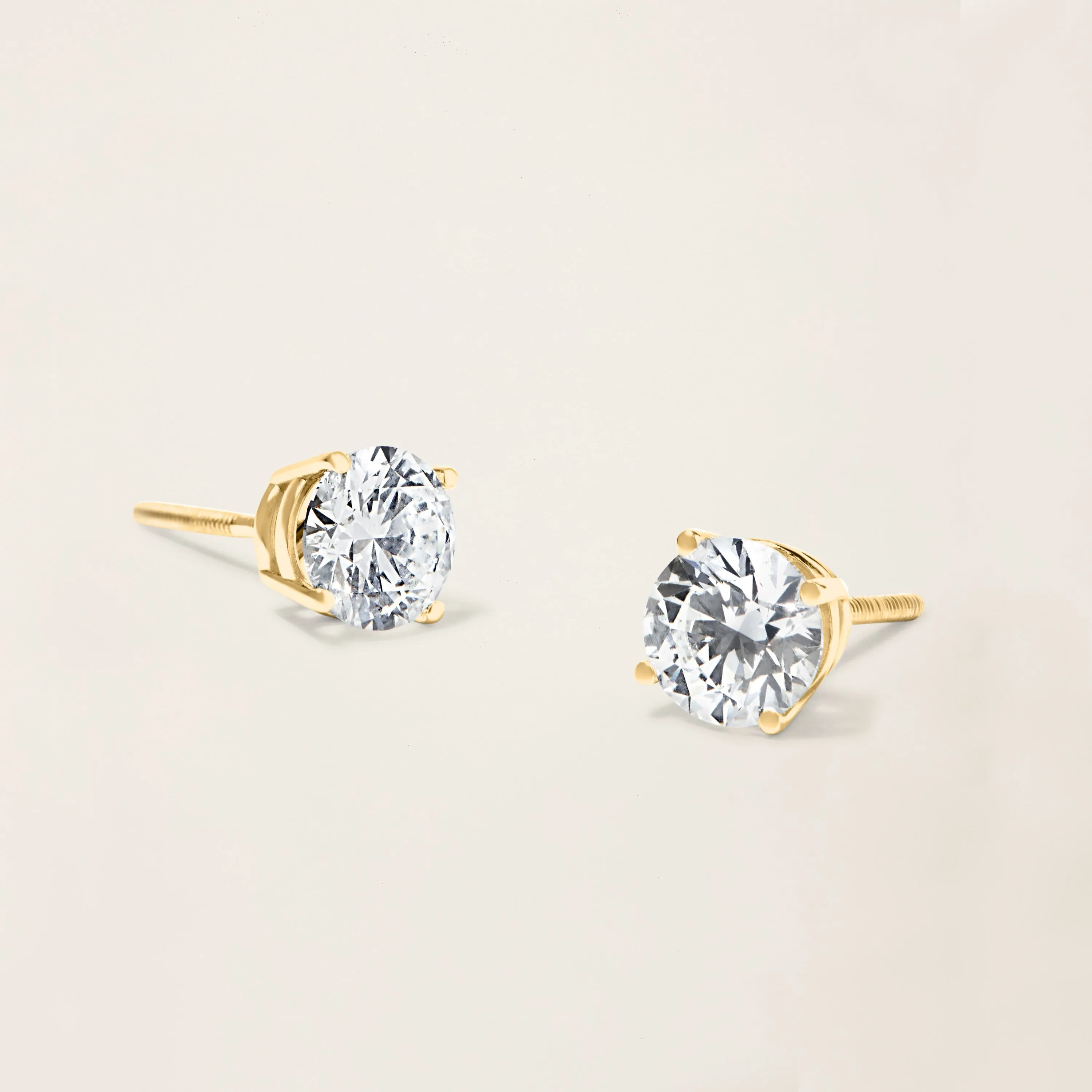 18k Solid Gold Dalton Diamond Solitaire Studs