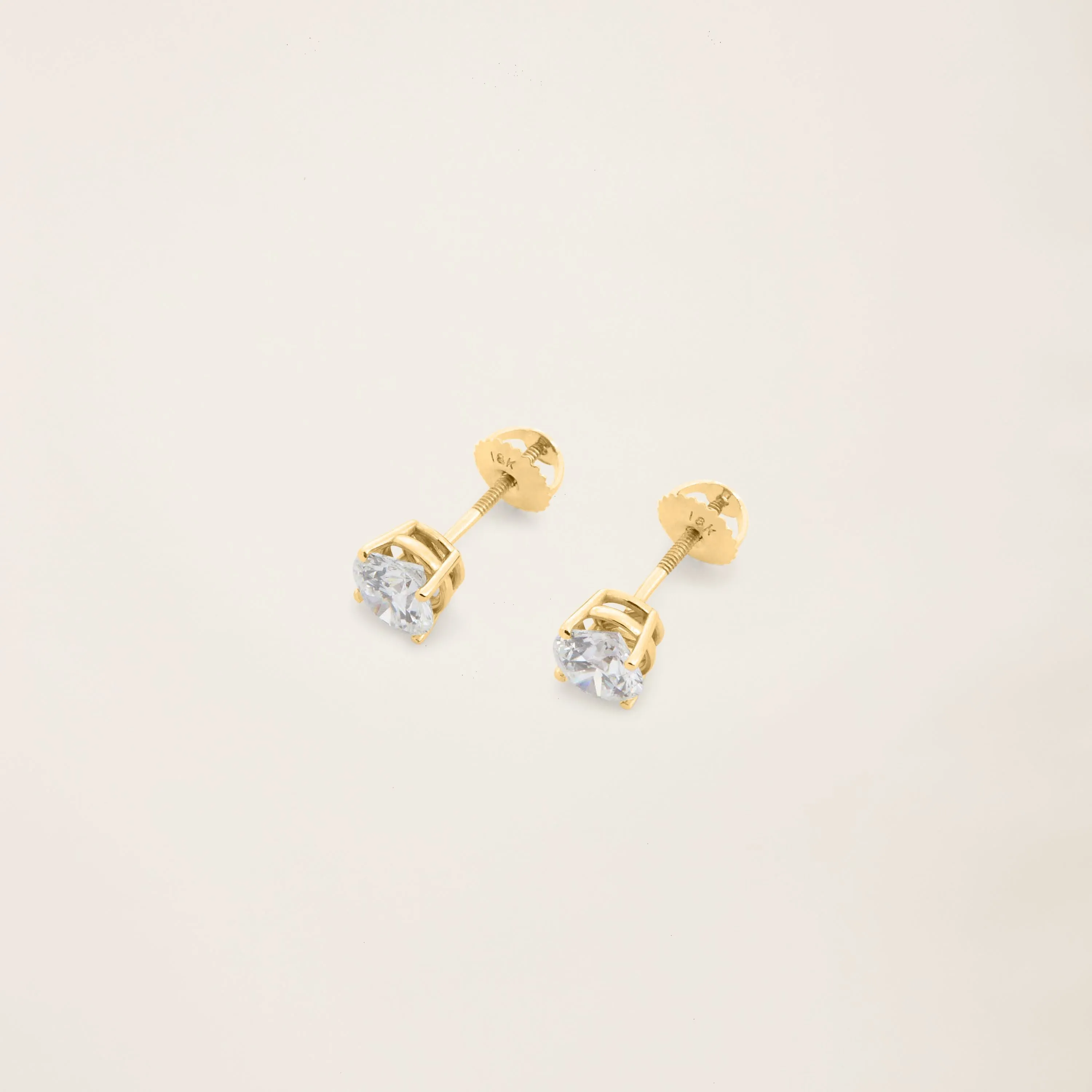 18k Solid Gold Dalton Diamond Solitaire Studs