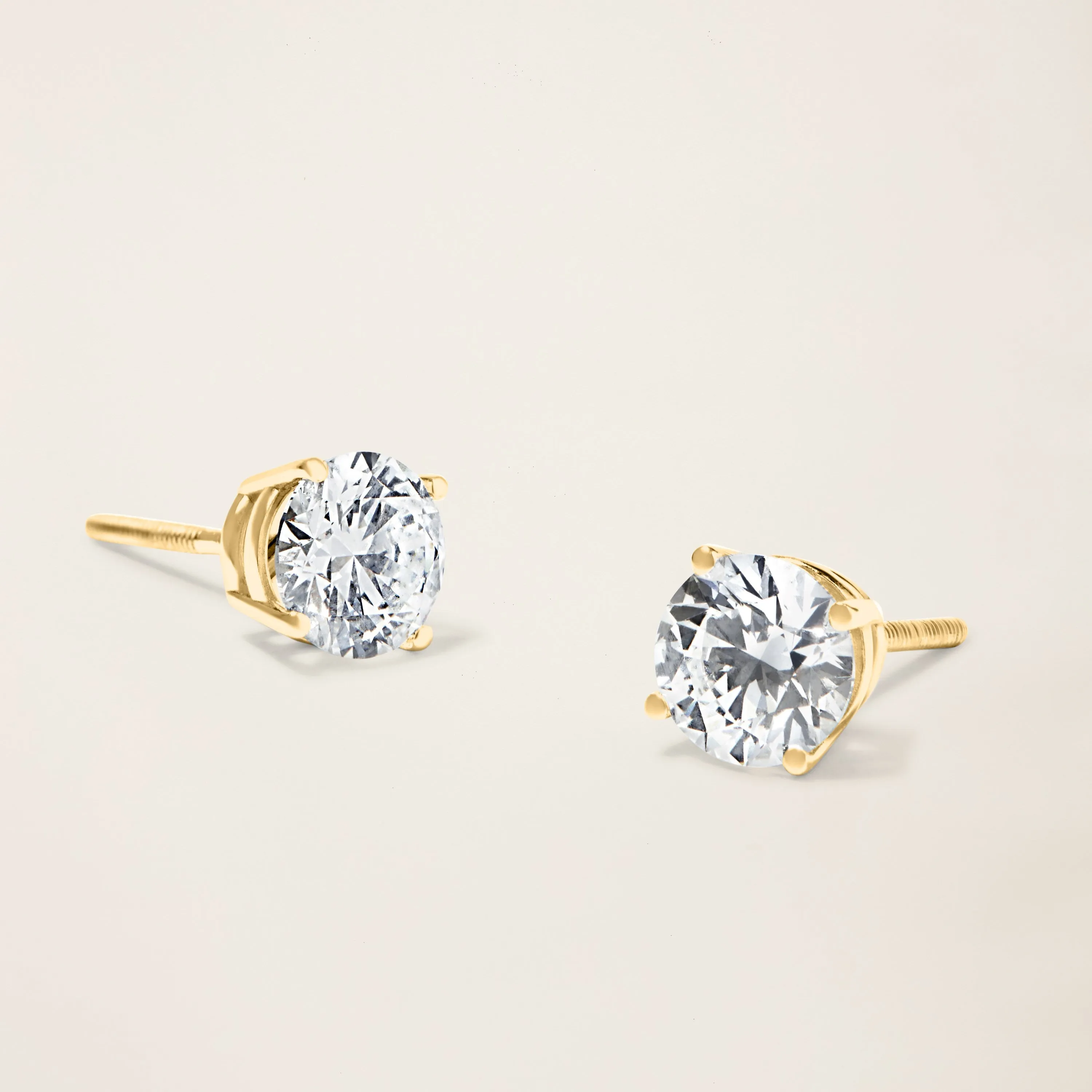 18k Solid Gold Dalton Diamond Solitaire Studs