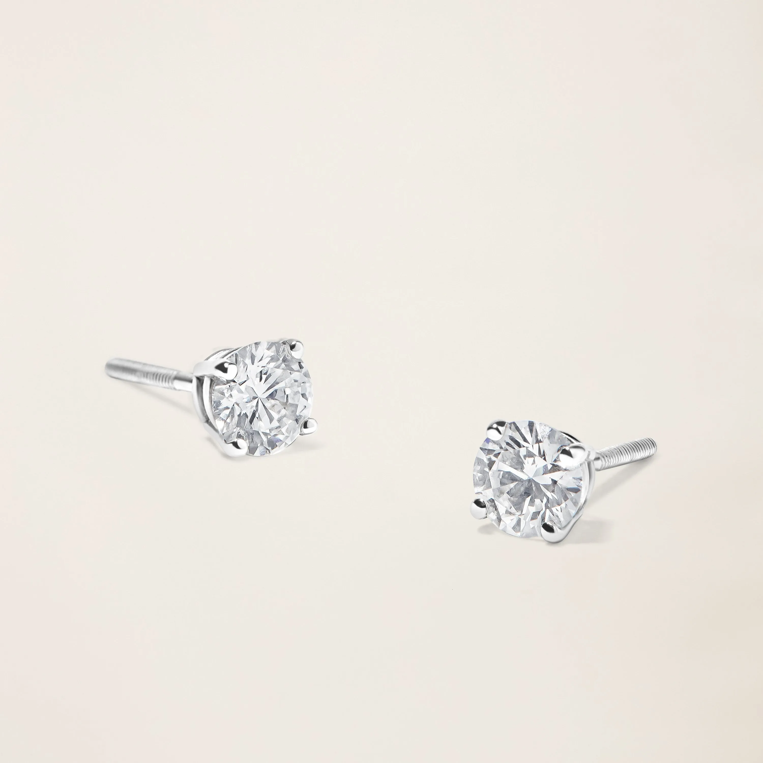 18k Solid Gold Dalton Diamond Solitaire Studs