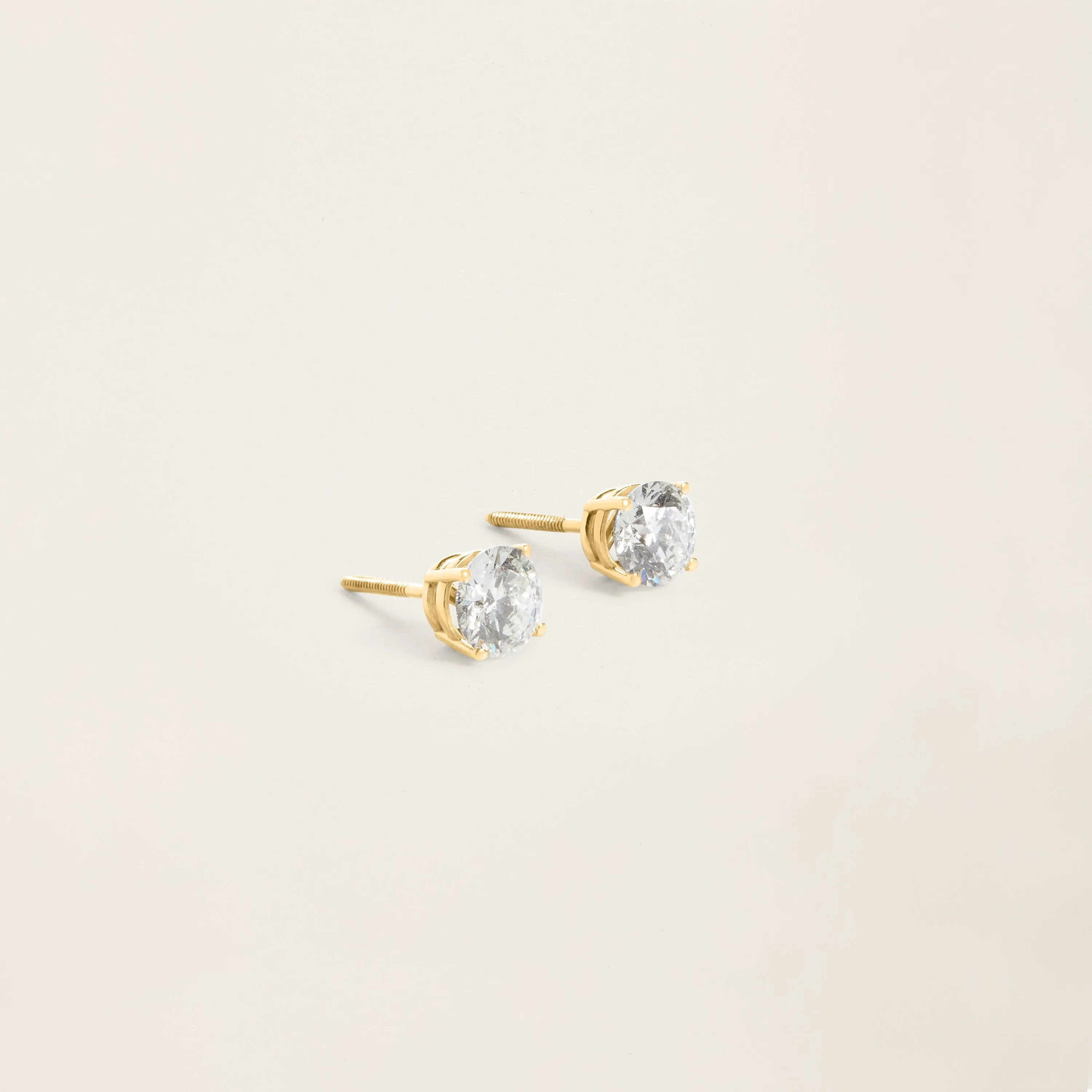 18k Solid Gold Dalton Diamond Solitaire Studs