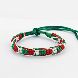 1Pcs Colorful Rasta Friendship Bracelet Wristband Colorful Cotton Silk Surfer Boho Bangle Silk Cord Friends - (Metal Color: 8)