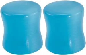 2 Pcs 6mm(2G) Natural Light Blue Cat Eye Organic Stone Ear Plugs Gauges Double Flared Flesh Tunnels Body Piercing Couple Stud Earrings Jewelry For Women And Men