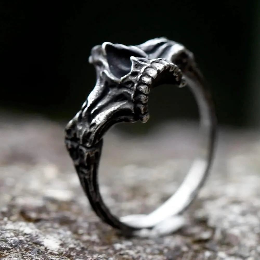 2023 Skull Ring Cool Evil Death Punk Rock Stainless Steel Rings Aly Style Jewelry