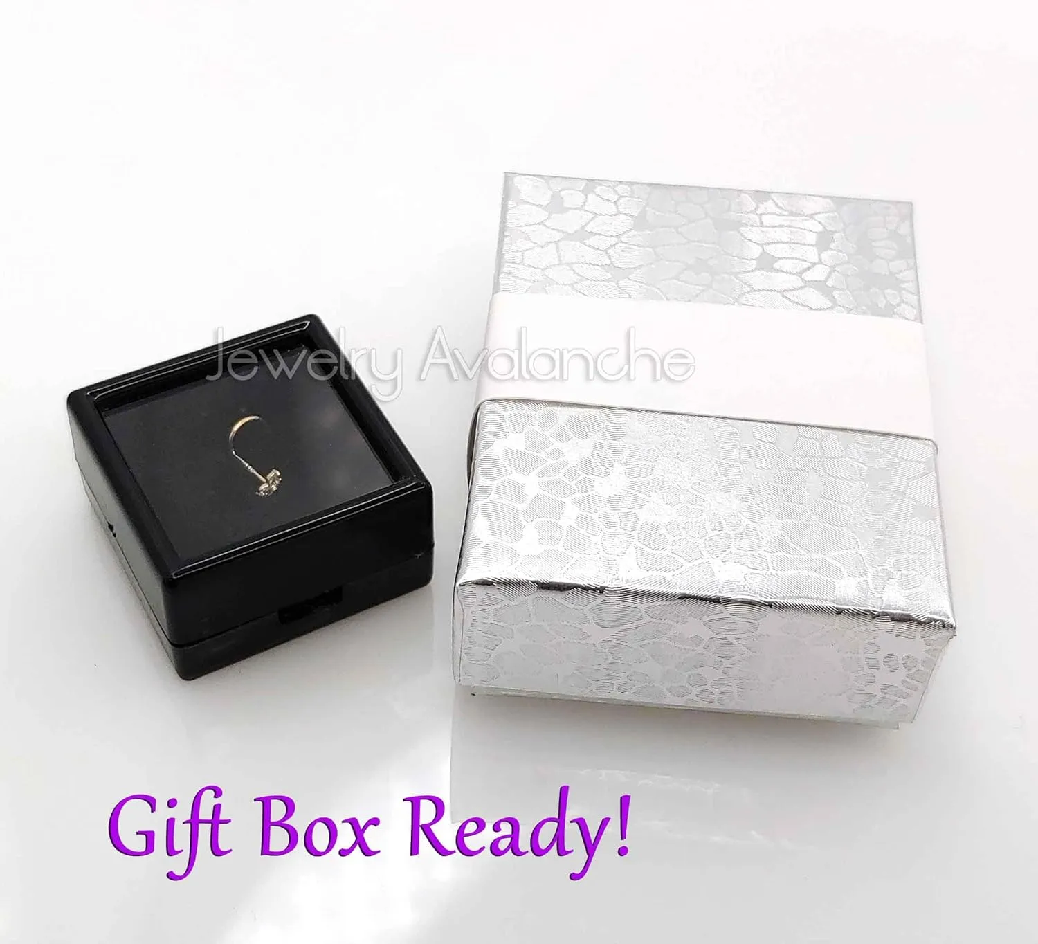 22G Solid 14K Gold 3-Stone 0.030ctw Emerald Nose Stud - Nose Bone/L-Shape/Nose Screw Stud Nose Ring - May Birthstone Nose Stud