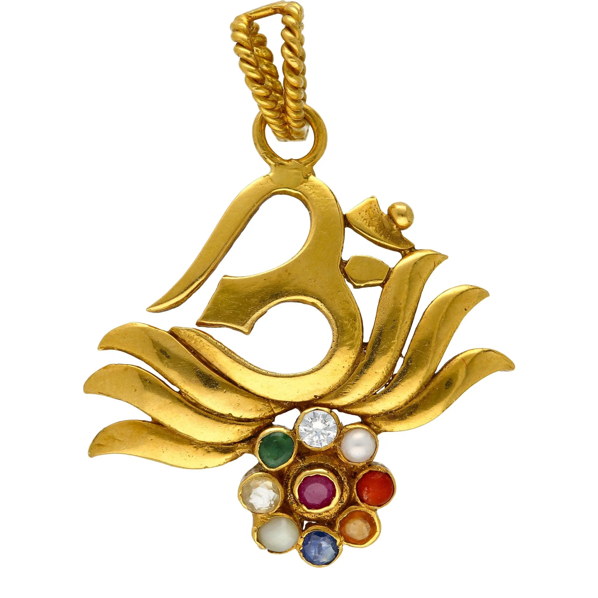 22K Gold Vivid Om Pendant
