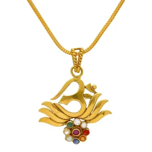 22K Gold Vivid Om Pendant