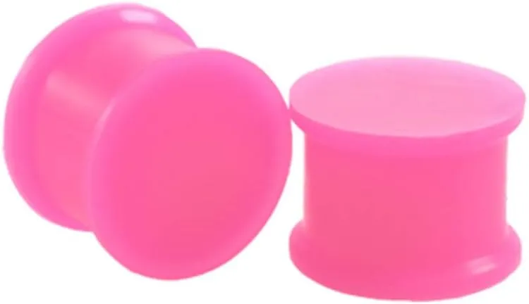 24 pcs Silicone Plugs Ear Gauges Stretching Kit 00g-1 inch Double Flared Expander Tunnels Flesh Saddle Set for Women Men Body Piercing Jewelry,Good Gift