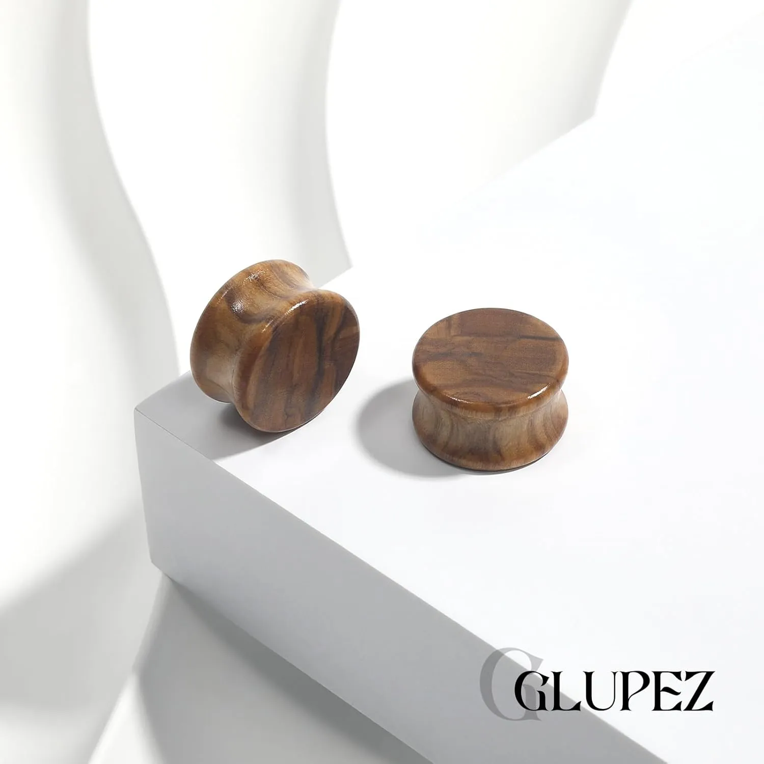 2PCS 2G-3/4"Ear Plugs Ear Gauges Vintage Natural Wood Double Flared Saddle Wooden Ear Expanders Ear Stretcher Ear Tunnels Lobe Body Piercing Jewelry for Women Men 6MM-20MM