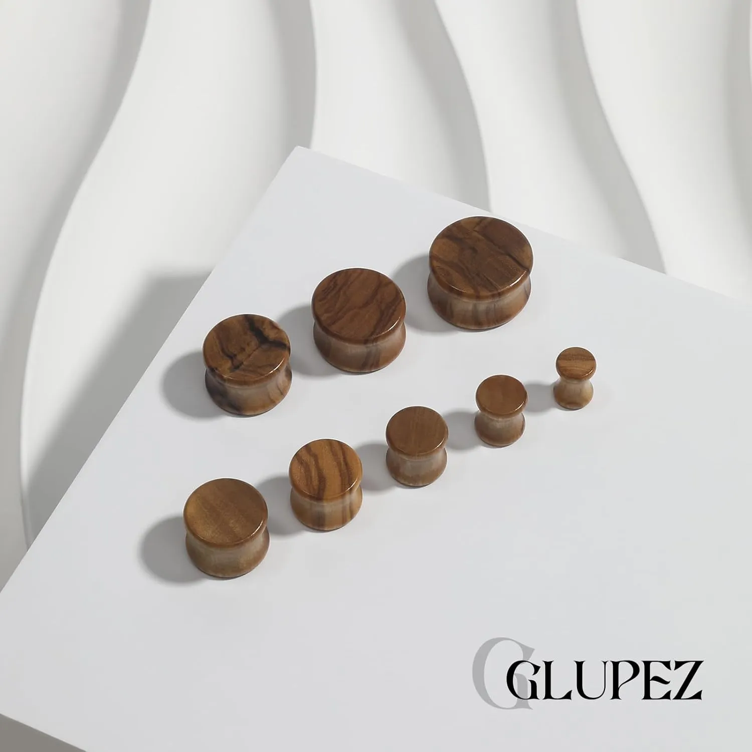 2PCS 2G-3/4"Ear Plugs Ear Gauges Vintage Natural Wood Double Flared Saddle Wooden Ear Expanders Ear Stretcher Ear Tunnels Lobe Body Piercing Jewelry for Women Men 6MM-20MM