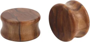 2PCS 2G-3/4"Ear Plugs Ear Gauges Vintage Natural Wood Double Flared Saddle Wooden Ear Expanders Ear Stretcher Ear Tunnels Lobe Body Piercing Jewelry for Women Men 6MM-20MM