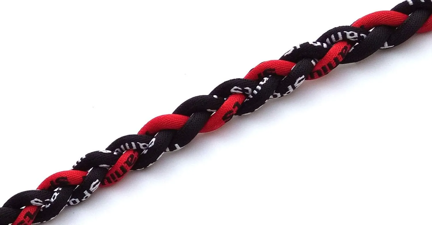 3 Rope Braided Tornado Titanium Sport Baseball Necklace 20"