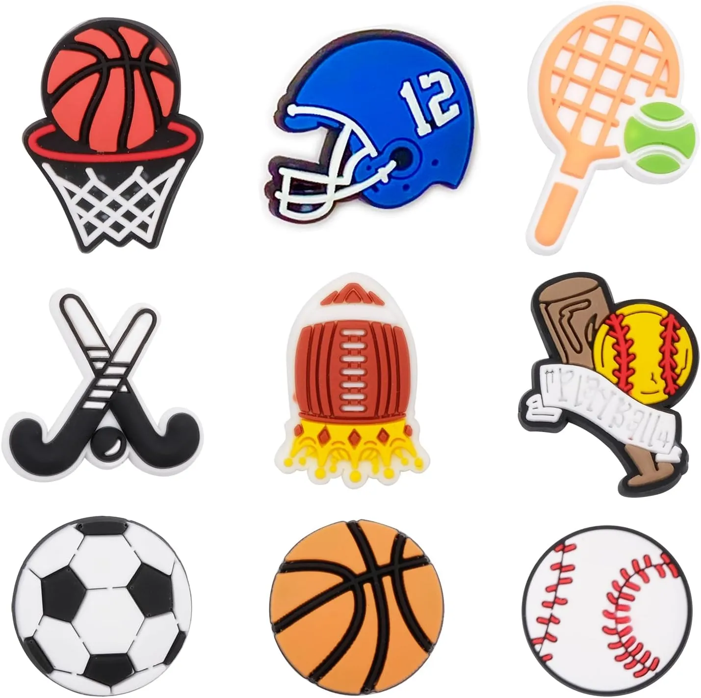 30 50 100Pcs Pack Shoe Decorations Charms for Boys Teens Kids PVC Clog Accessories Pins Fit for Garden Sandals Wristband Bracelet