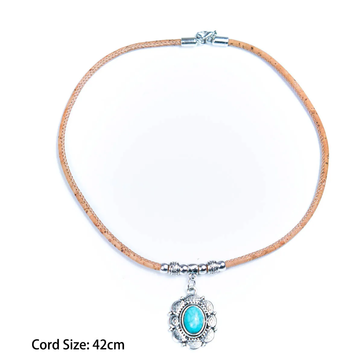 3mm round Cork Handmade necklace colar women original wooden jewelry N-173