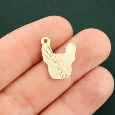 4 Dog Gold Tone and Enamel Charms - GC1178