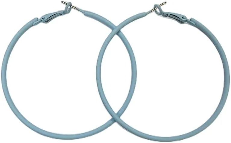 60mm Big Large Hoop Earrings For Women Girls Sensitive Ears Neon Minimalist Retro Round Huggie Hoops 2 Inch Colorful 80s 90s Dangle Hooped Dainty Lightweight Birthday Festival Y2K Party Jewelry Gifts