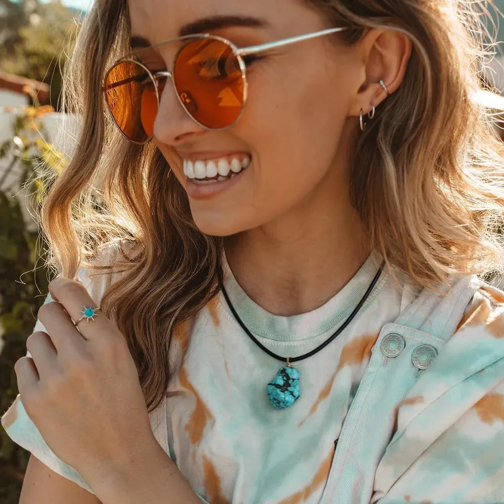 7 Chakra Gemstone Healing Crystals Necklace - Copper Wire Wrapped Natural Unisex Hippie Leather Choker