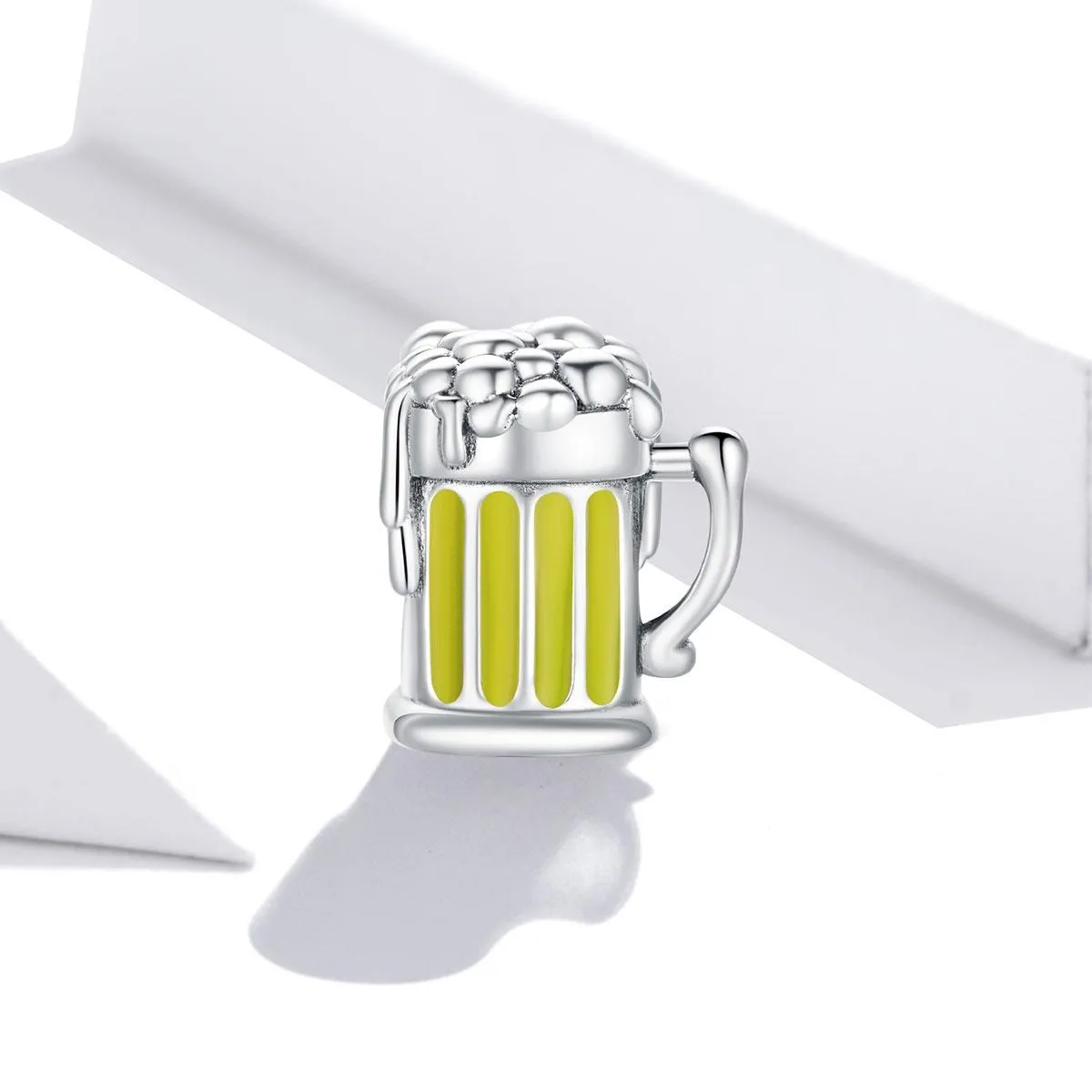 925 Sterling Silver Beer Mug Beads For Diy Bracelets & Necklaces