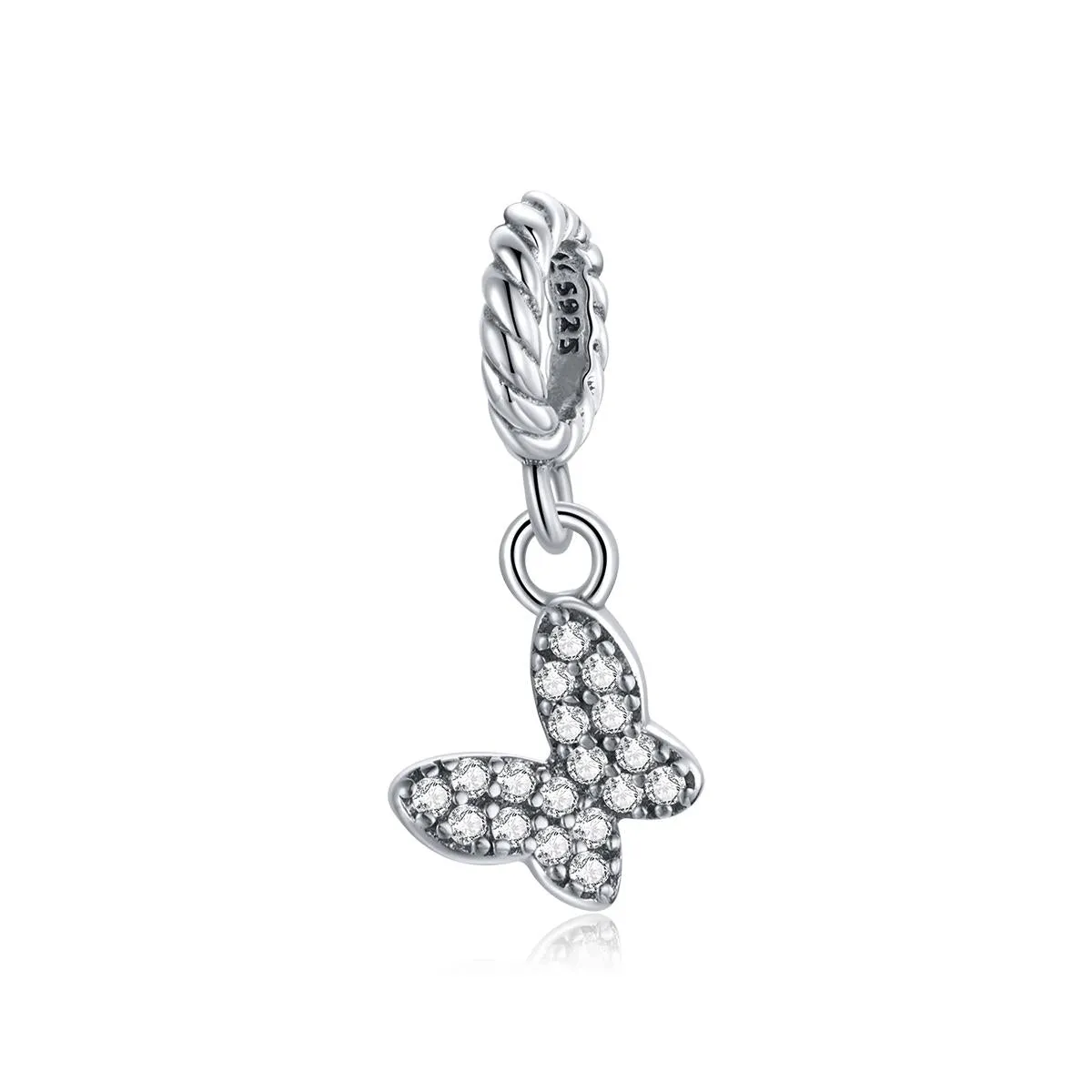 925 Sterling Silver Butterfly Pendant For Bracelet Or Necklace