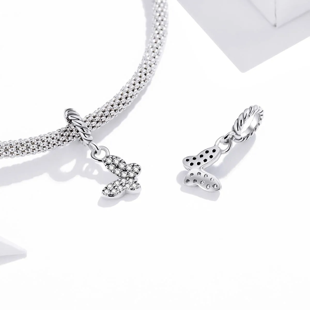 925 Sterling Silver Butterfly Pendant For Bracelet Or Necklace