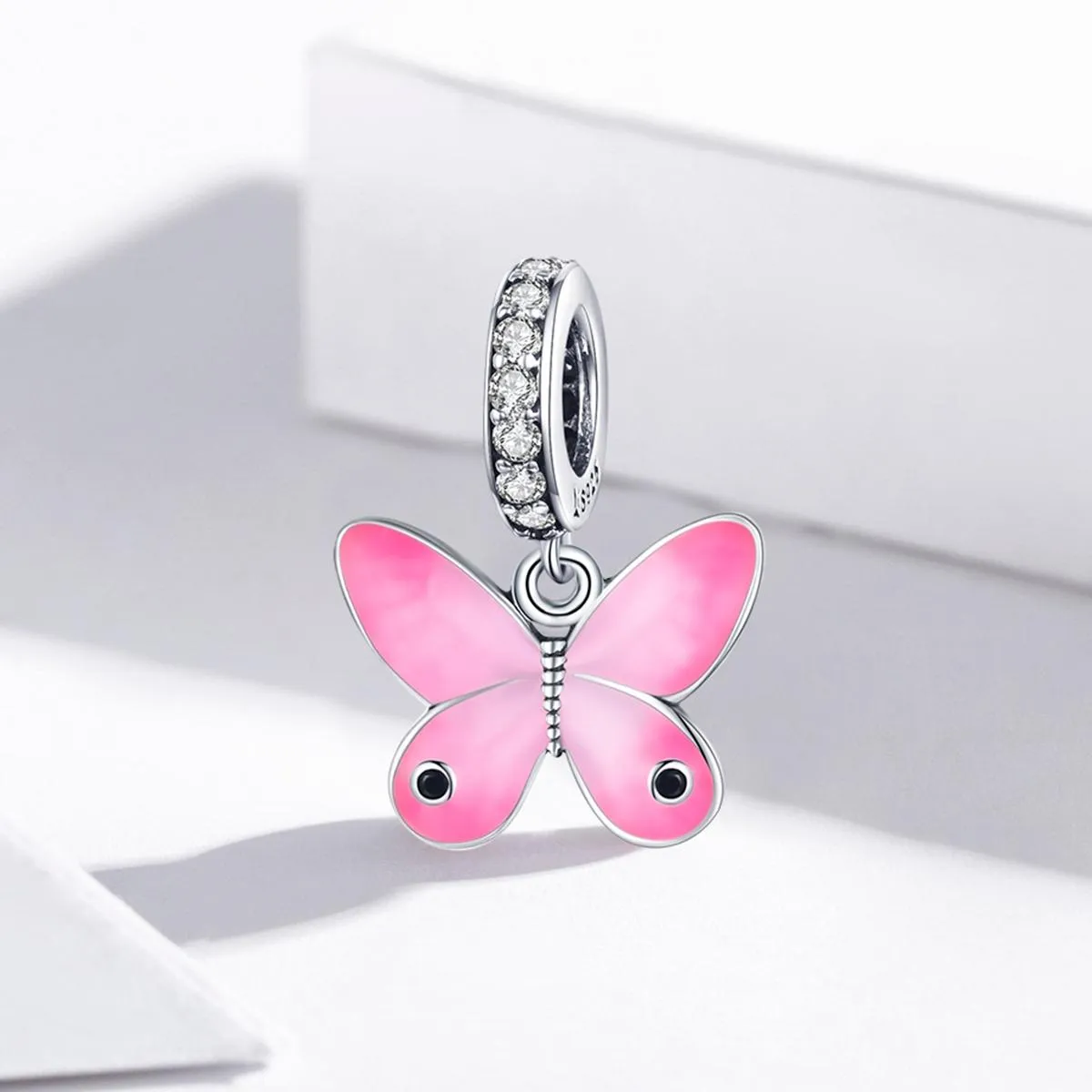 925 Sterling Silver Butterfly Pendant For Diy Bracelets & Necklaces