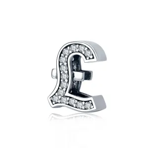 925 Sterling Silver Currency Symbol Pendant For Diy Bracelets And Necklaces