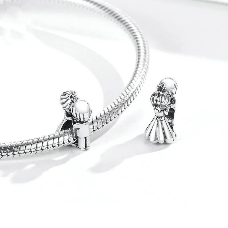 925 Sterling Silver Pendant With Beads For Diy Bracelet Or Necklace