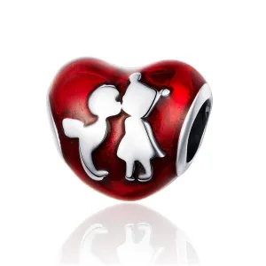 925 Sterling Silver Red Heart Diy Bracelet / Necklace Set