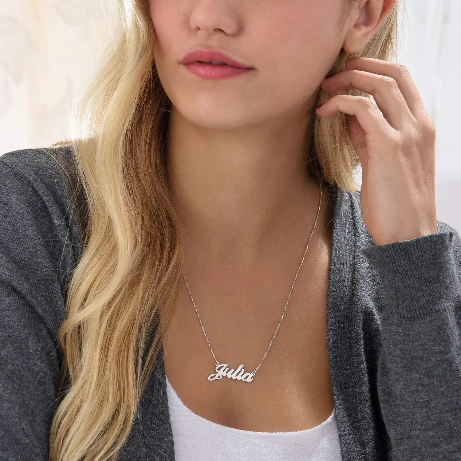 925 Sterling Sliver Custom Name Necklace Personalized Initial Necklaces Pendant Jewelry Gift for Her