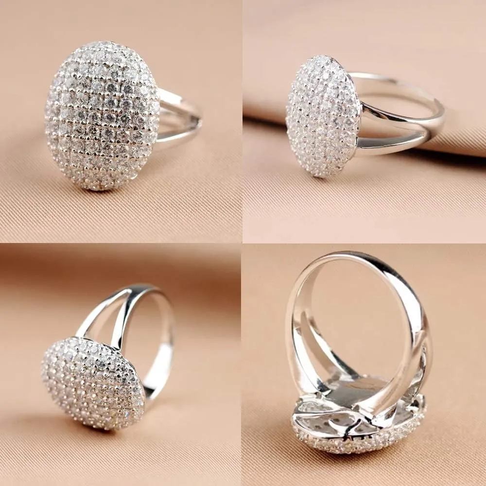 925 The Twilight Cubic Zirconia Ring Saga New Moon Breaking Dawn Crystal Bridal Engagement Wedding Party Anniversary Jewelry