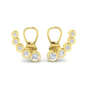 9ct Yellow Gold Graduated 0.29ct Diamond Stud Earrings