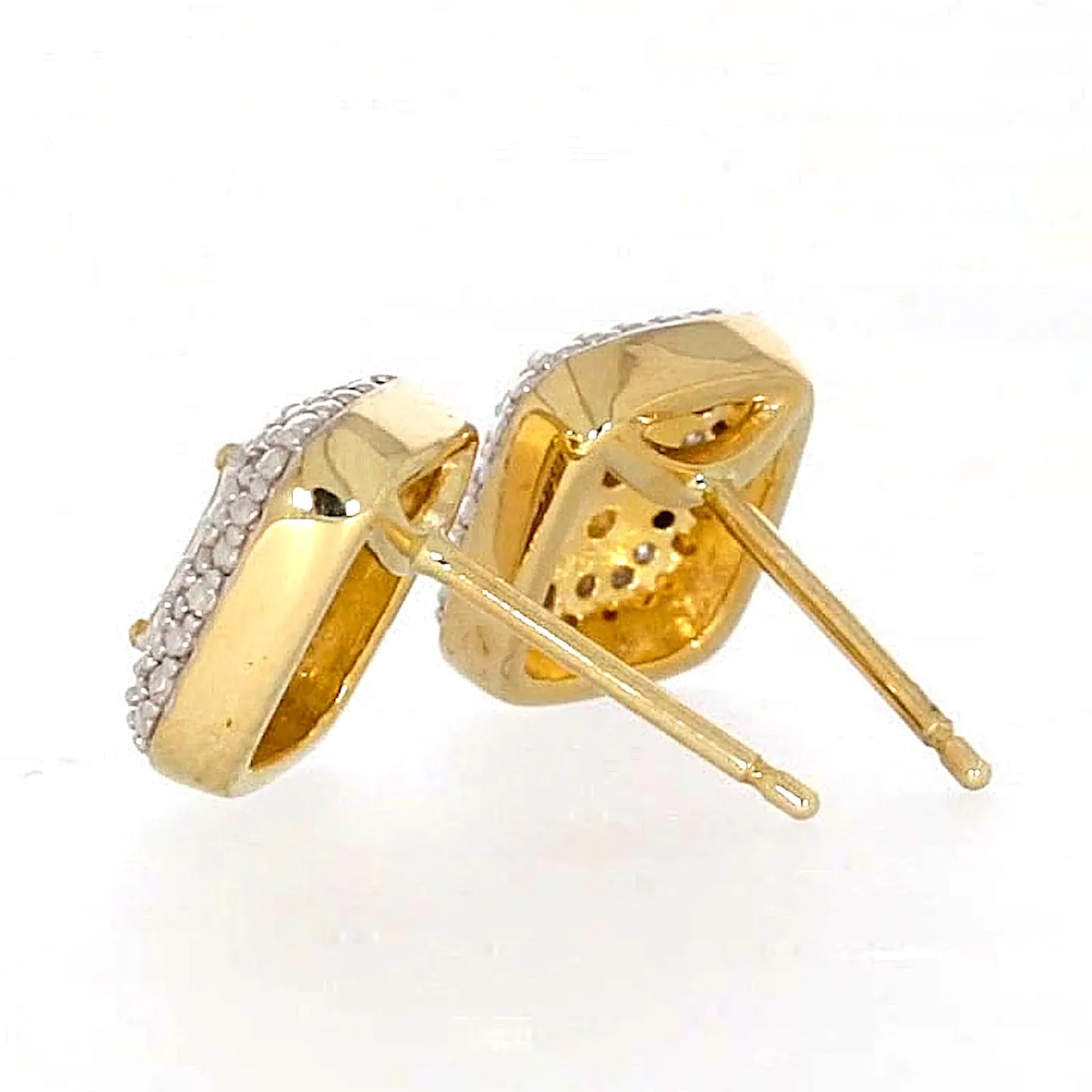 9ct Yellow Gold Round Brilliant Cut with 0.20 CARAT tw of Diamonds Stud Earrings