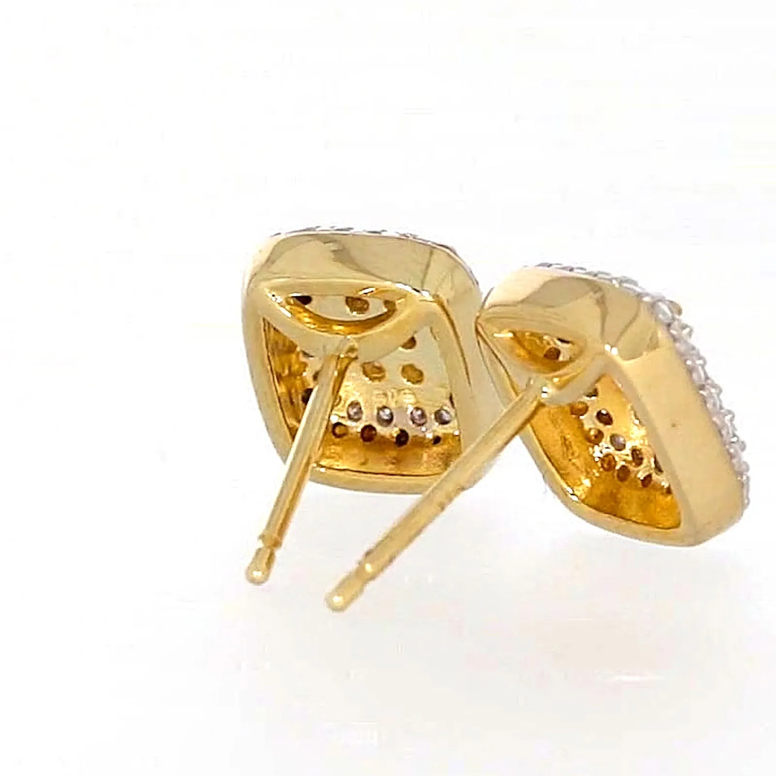 9ct Yellow Gold Round Brilliant Cut with 0.20 CARAT tw of Diamonds Stud Earrings