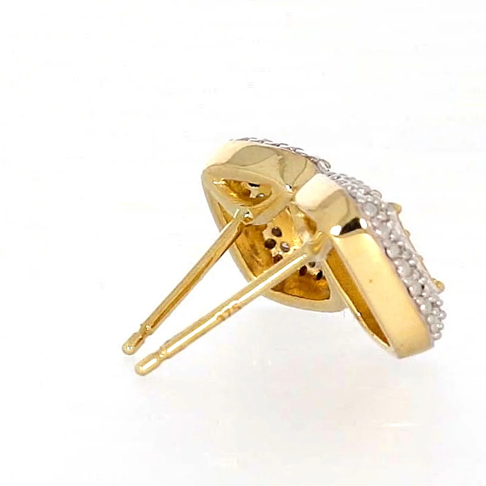 9ct Yellow Gold Round Brilliant Cut with 0.20 CARAT tw of Diamonds Stud Earrings