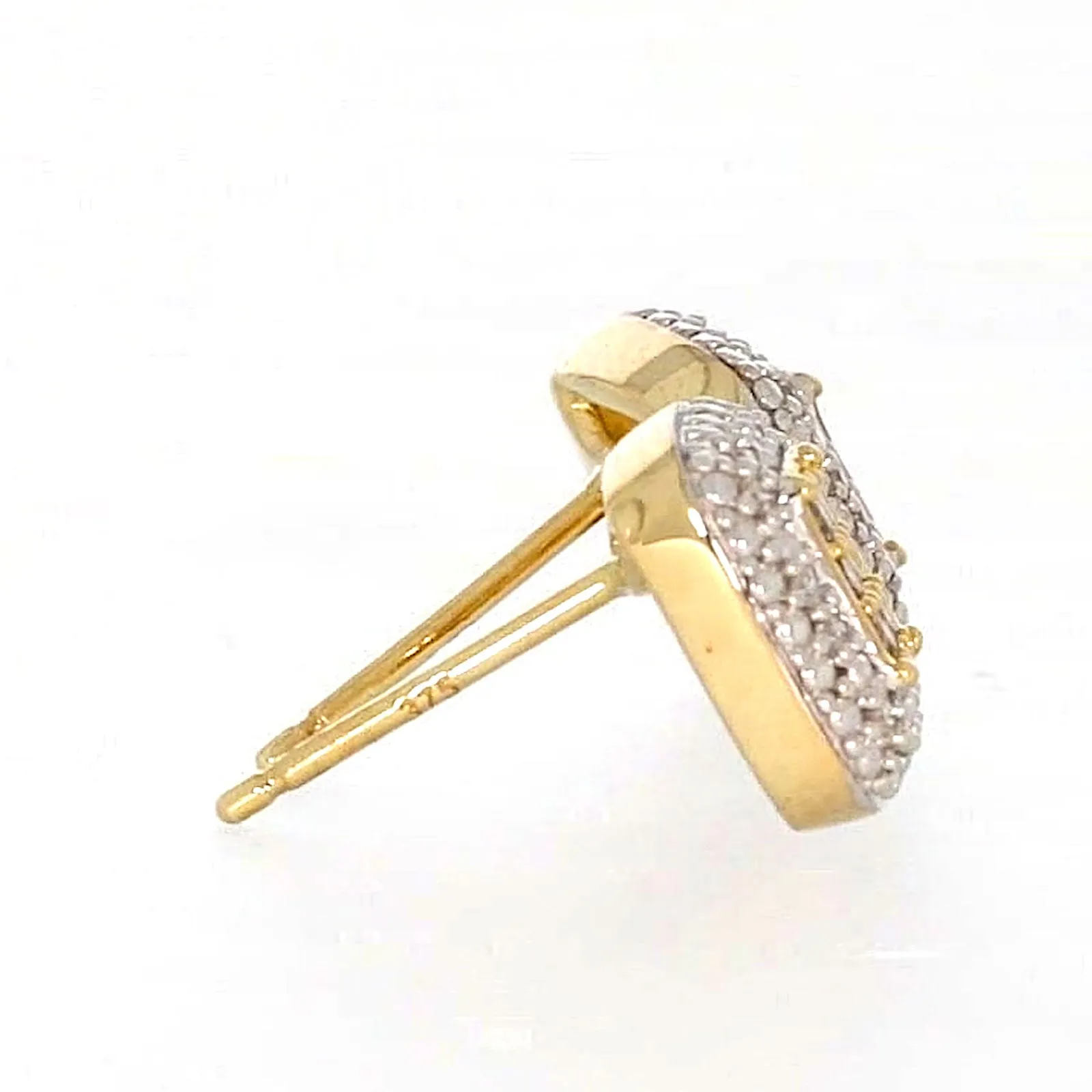 9ct Yellow Gold Round Brilliant Cut with 0.20 CARAT tw of Diamonds Stud Earrings