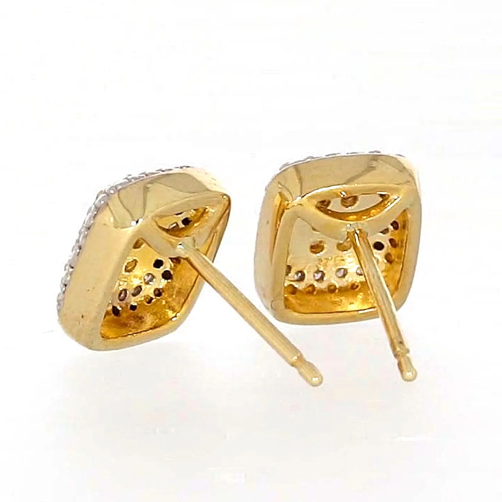 9ct Yellow Gold Round Brilliant Cut with 0.20 CARAT tw of Diamonds Stud Earrings