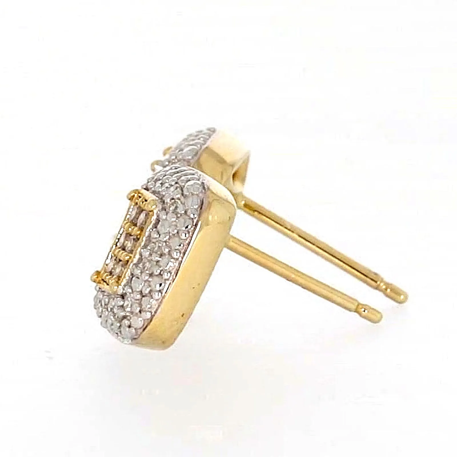 9ct Yellow Gold Round Brilliant Cut with 0.20 CARAT tw of Diamonds Stud Earrings