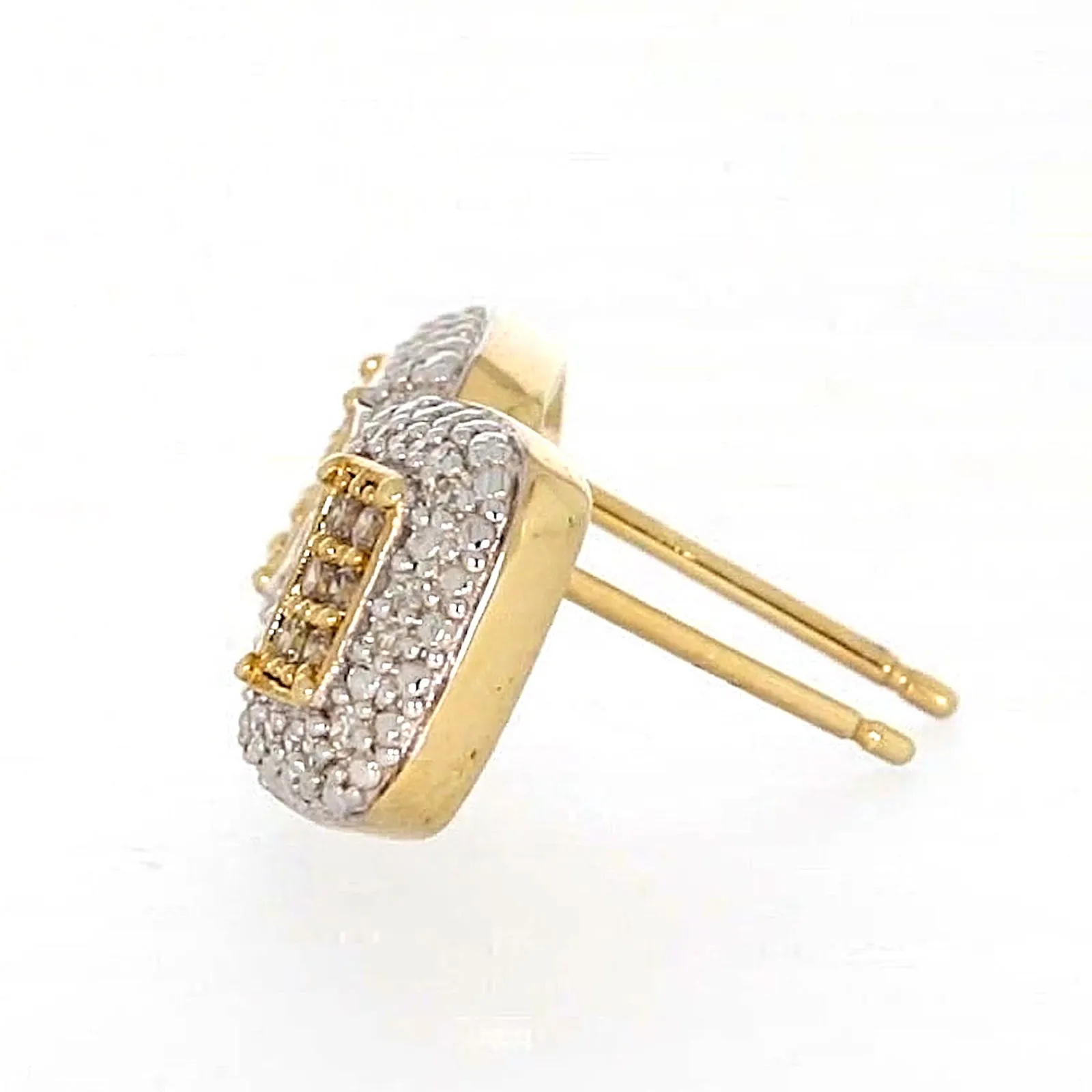 9ct Yellow Gold Round Brilliant Cut with 0.20 CARAT tw of Diamonds Stud Earrings