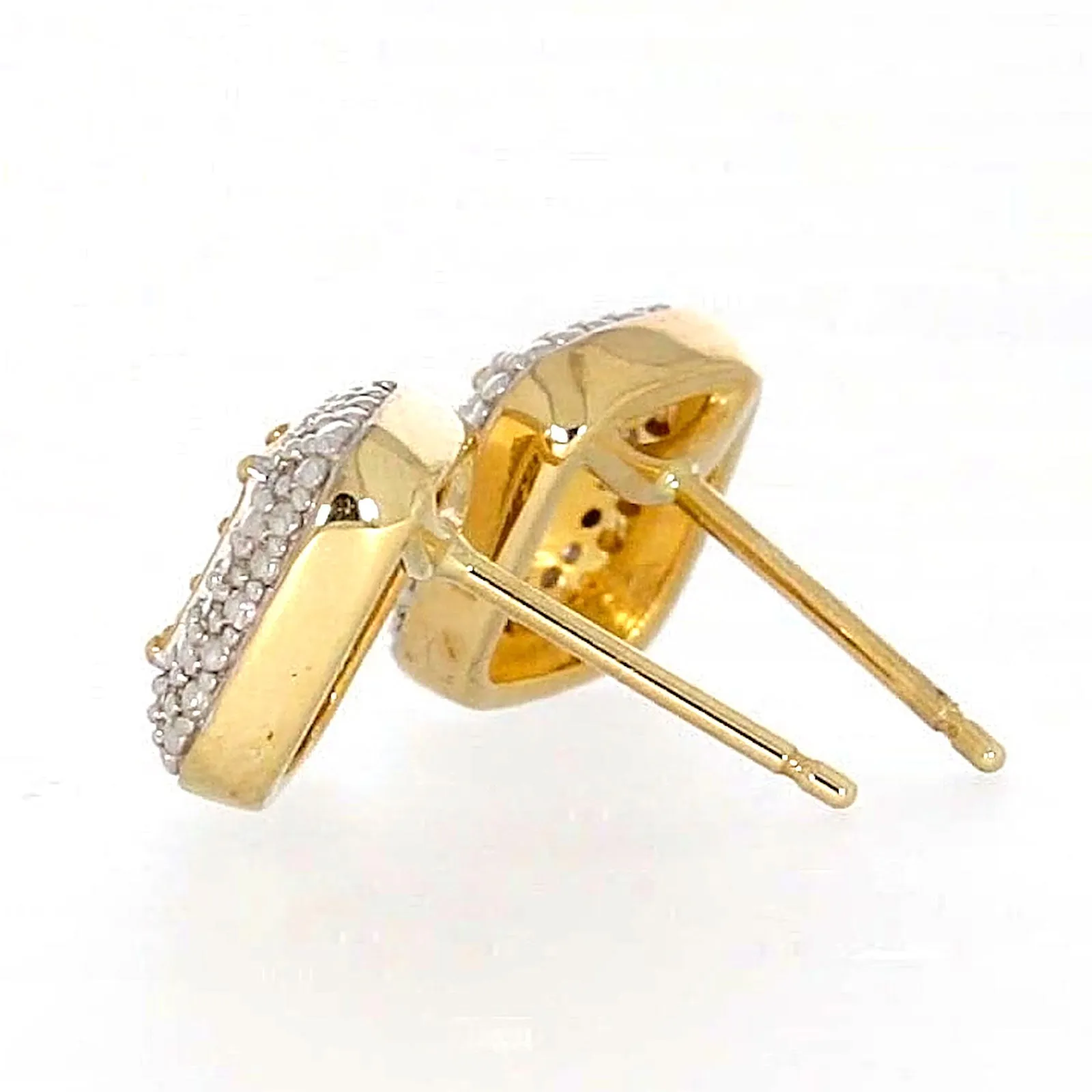 9ct Yellow Gold Round Brilliant Cut with 0.20 CARAT tw of Diamonds Stud Earrings
