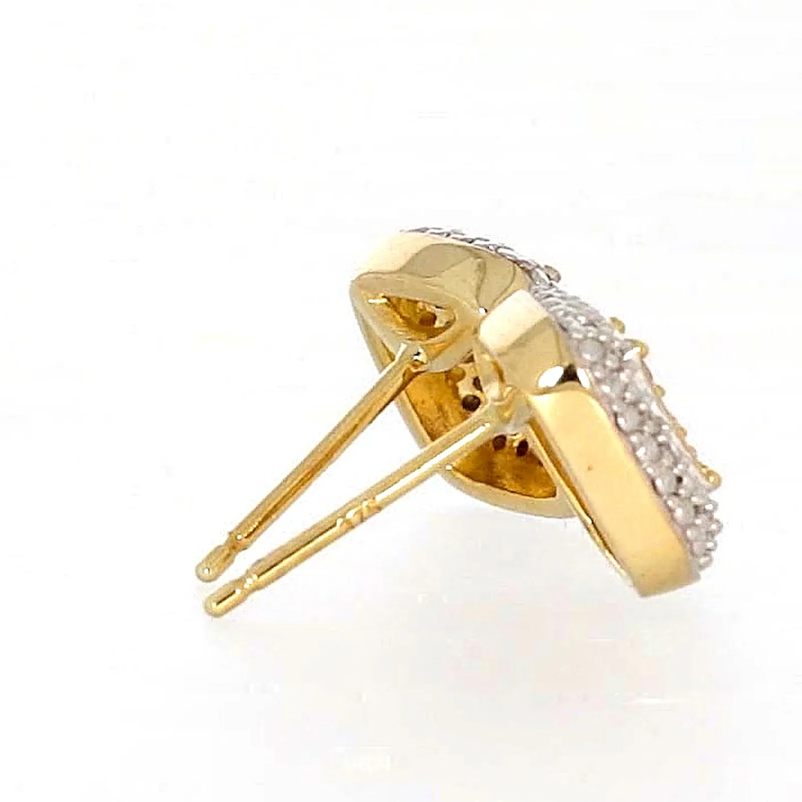 9ct Yellow Gold Round Brilliant Cut with 0.20 CARAT tw of Diamonds Stud Earrings
