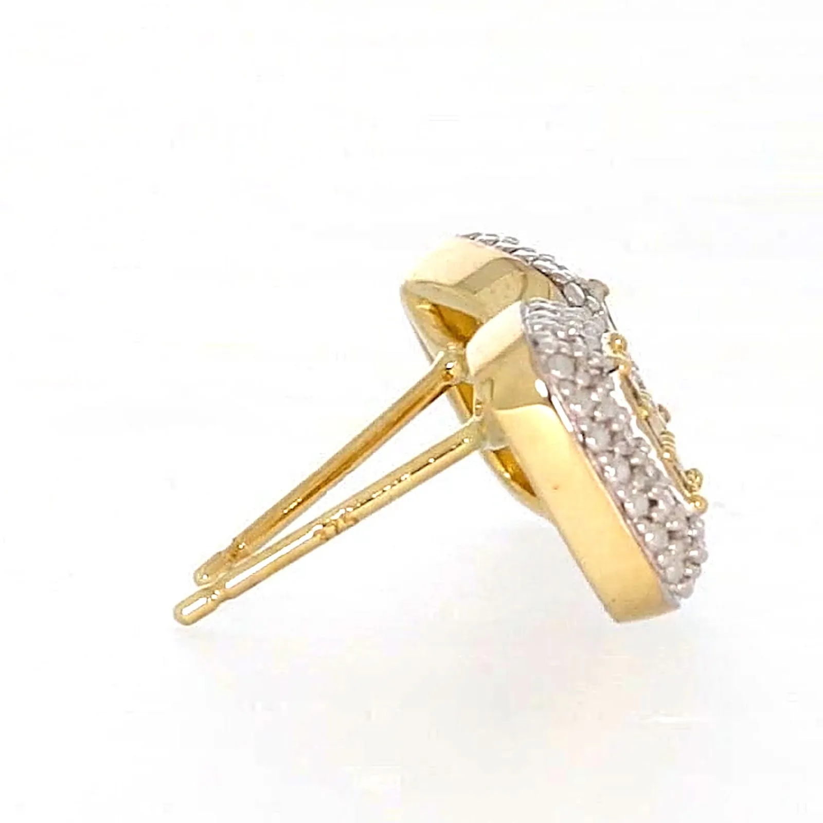 9ct Yellow Gold Round Brilliant Cut with 0.20 CARAT tw of Diamonds Stud Earrings